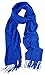 Love Lakeside-Women's Cashmere Feel Winter Solid Color Scarf (One, 0-0 Cobalt Blue)