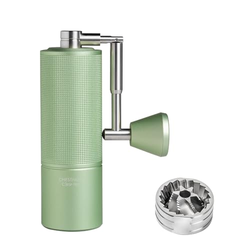 Timemore Chestnut C3 Esp Pro Ganzmetall Kaffeemühle Manuelle Mit Präziser Mahlgradeinstellung, Edelstahl Und Kegelförmigem Mahlwerk, Klappbarem Griff Bohnenbehälter 25G Coffee Grinder - Grün