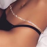 UNKE Women Crystal Belly Waist Hip Belt Wedding Saree Chain Rhinestones Belt Jewelry