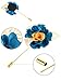 Pangda 15 Pieces Men's Lapel Pin Handmade Flower Boutonniere Set for Suit Wedding Groom, 15 Colors