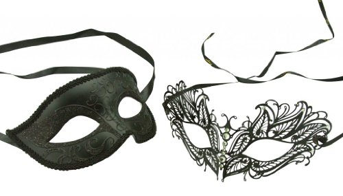 KAYSO INC Original Lover's Collection - Couple's Masquerade Mask Set, XXXII