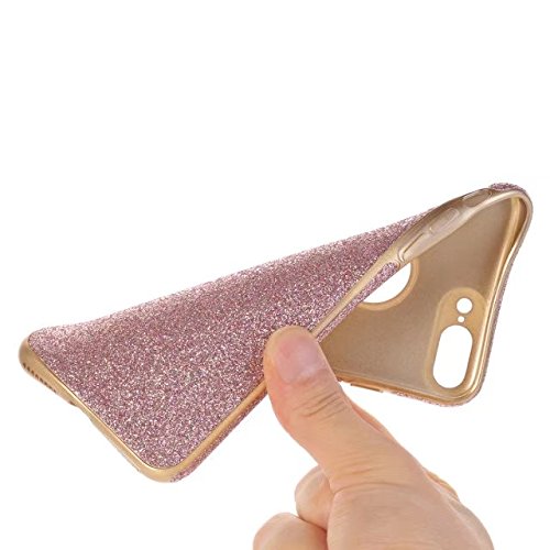 Leecase Elegant Ultra Thin Slim Fit Soft Flexible Bling Shiny Sparkle Protective Bumper Rubber Case Cover for iPhone 6/6S 4.7"-Pink
