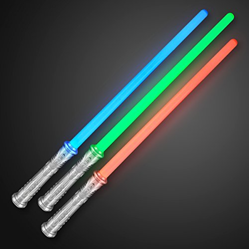 LED Light Up Futuristic Weapons with motion activated Sound (3-Pack)