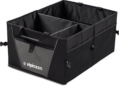Premium Trunk Organizer by Vipinzon - Great Cargo Storage Container for Car Truck or SUV