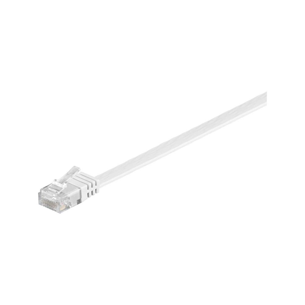 Goobay 95157 CAT 6 Ethernet Flat-Patch Cable, U/UTP, White, 15 m Length, 15 meters - Image 3