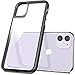 TOZO for iPhone 11 Case 6.1 Inch (2019) Hybrid PC+TPU Soft Grip Matte Finish Clear Back Panel Cover for iPhone 11 with Black