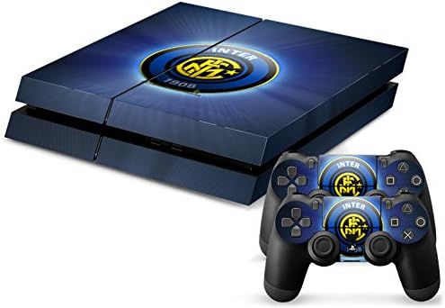 PS4 PLAYSTATION 4 CONSOLE + CONTROLLER DECAL STICKER SKIN SET INTER DE MILAN FC