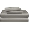 Lane Linen 100% Egyptian Cotton King Sheet Set - Luxury 1000 Thread Count King Size Sheets, 4Pc Sateen Weave King Bed Sheets, Hotel Bedding Sheets & Pillowcases, 16" King Sheets Deep Pocket - Charcoal