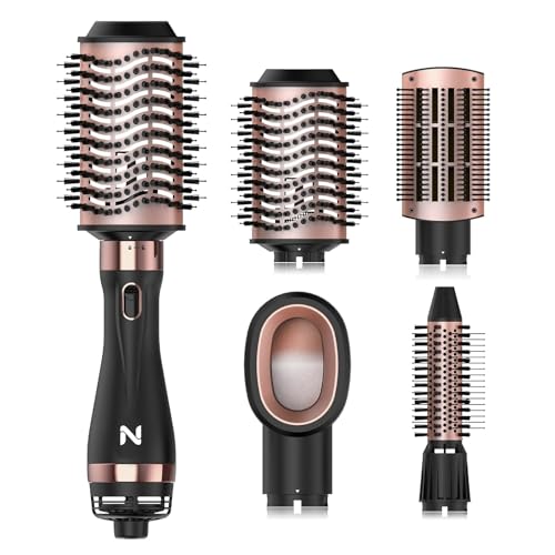 Natrial Hair Dryer Brush Blow Dryer Brush in One Hot Air Paddle Brush for Drying and Straightening, Volumizer Multi-Styler Smooth Curls for All Hair Types, Frizz-Free Blowout Brush for Salon Quality