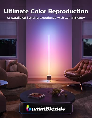 Govee Floor Lamp 3 with Luminblend+ Technology, 2100lm Standing Lamp, Work with Matter,1000K-10000K Modern Floor Lamps for Living Room, Bedroom, Office, Corner Lamp with Dynamic Scenes, DaySync