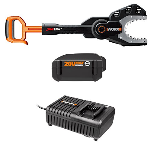Worx wo7045 hi-capacity (4.0ah) 20v jawsaw chain saw wi…