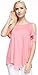 Reborn J Women's Cold Shoulder Cut Out High Low Tunic Top