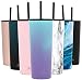 Simple Modern 24oz Classic Tumbler with Straw Lid & Flip Lid - Travel Mug Gift Vacuum Insulated Coffee Beer Pint Cup - 18/8 Stainless Steel Water Bottle Ombre: Tropical Seas