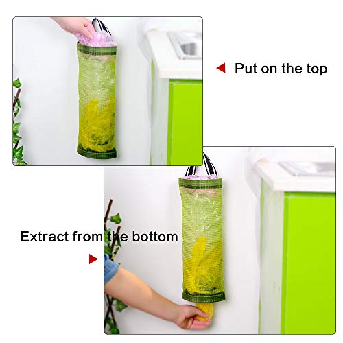 Plastic Bag Holder Sulimy Dispensers Folding Mesh Garbage Bags 2pcs