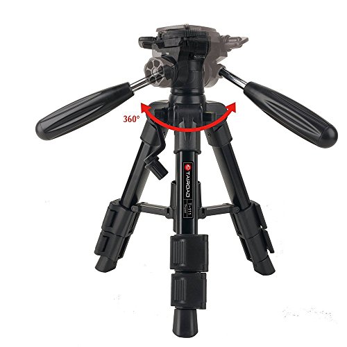 Tairoad T111 Lightweight Mini Tabletop Tripod Stand with Pan Tilt Head
