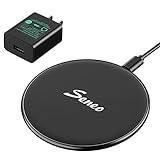 Seneo Wireless Charger, Qi-Certified Charging Pad 7.5W Fast for iPhone XR/XS/XS Max/X/8/8+, 10W Fast for Galaxy Note 9/S9/S9+/S8/S8+/S7/Note 8, Compatible for All Qi-enabled Phone(With QC 3.0 Adapter)