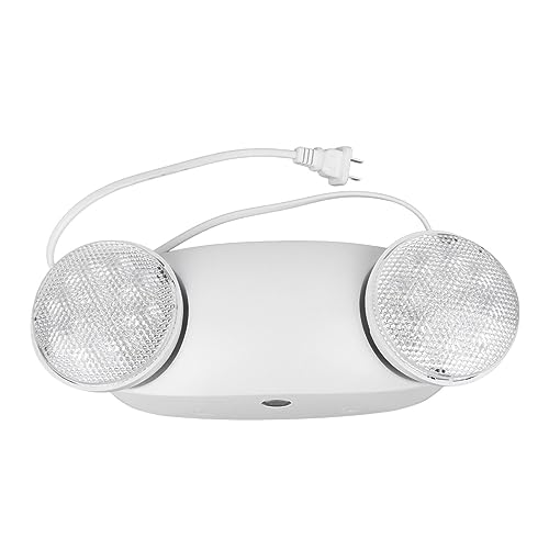 Luz de Emergencia Comercial con 2 Lámparas LED, Accesorio de Iluminación de Emergencia con Batería de 1800 MAh, Enchufe Estadounidense de 85 a 265 V, para Situaciones de