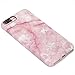GOLINK iPhone 7 Plus Case/iPhone 8 Plus Marble Case, Matte Marble Series Slim-Fit Anti-Scratch Shock Proof Anti-Finger Print Flexible TPU Gel Case for iPhone 7/8 Plus - Pink Marble