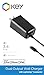 Key 3.4A Dual Travel Wall Charger with 3.2 Foot MFI Lightning Cable, Additional USB Port - Retail Packaging - Black