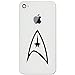 Star Federation Symbol Vinyl Cell Phone Decal for Smartphone (White 2
