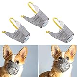 PeSandy Adjustable Dog Respirator Muzzle, 3 PCS