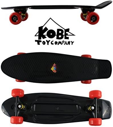 Kobe 27" Transparent base Penny style skateboards (Black w/ red wheels)