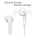 Earbuds/Earphones/Headphones Generic Premium with Stereo Mic&Remote Control for iPhone iPad iPod Samsung Galaxy and More Android Smartphones Compatible With 3.5 mm Headphone 2-PACK WHITE