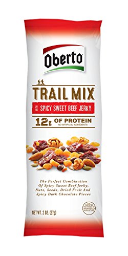 Oberto Spicy Sweet Beef Jerky Trail Mix, 2 Ounce (Pack of 8)