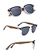 TIJN Semi Rimless Sunglasses for Women Men Polarized Classic Half Frame Sun Glasses