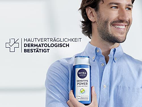 NIVEA MEN Sensitive Power Shampoo, beruhigendes Männer Shampoo mit Hanfsamen-Extrakt für die tägliche Anwendung, Haarshampoo für juckende und irritierte Kopfhaut (250 ml) 7