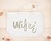 ELEGANTPARK Wifey Tote Bridal Shower Gift Wedding Bride Gifts Honeymoon Anniversary Wedding Beach Bag Jute Bag with Gold Sequin Interior Pocket