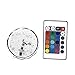 BZONE RGB Multi-color Submersible LED Light, Underwater Waterproof Battery Powered LED Accent Lights Landscape Lamp with Remote Controller for Pond Swimming Pool Vase Bowl Fish Tank (Convex Mirror)