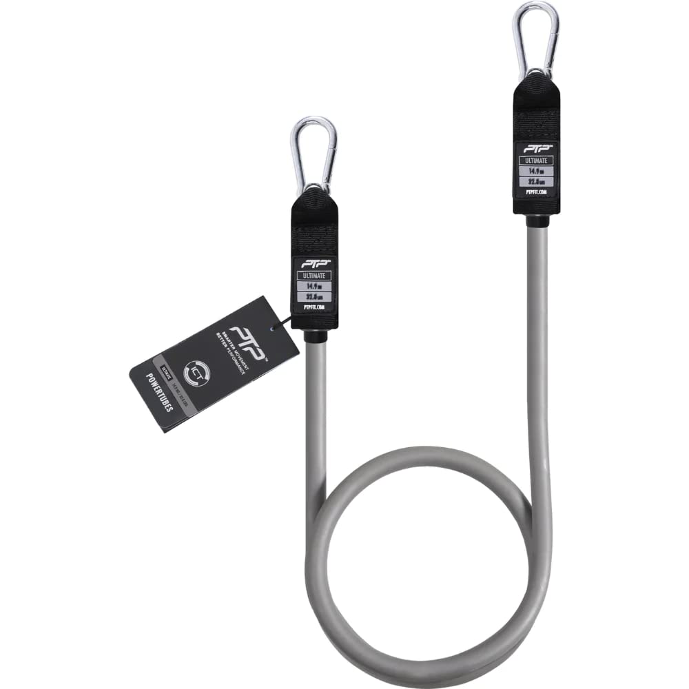 PTP Unisex PowerTube Elite Ultimate, Silver, One Size Resistance Band