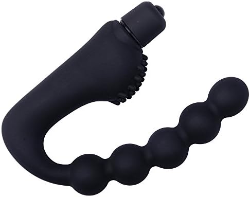 Silicone an~al Bu~tt P~lu~g-Trainer Pro~STA~te Ma~ssage for Male Female and Beginner Black-3123