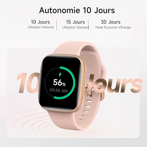 ENOMIR Men's Women's Smart Watch, 1.85 Inch Smartwatch with Built-in Alexa & 3ATM Waterproof, 100+ Sports Modes SpO2/Sleep/Heart Rate, Pedometer & Calories, Compatible with Samsung iPhone Android