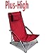 Hello Journey Low Sling Beach Chair Folding Campfire Camping Sand Chair (Highback red)thumb 1