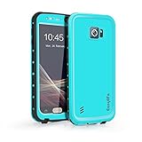 Galaxy S6 Waterproof Case,Easylife IP68 Certified with Built-in Screen Protector Extreme Durable Shockproof Full Sealed Case Cover Protective Perfectly Fit Samsung Galaxy S6 (Blue)