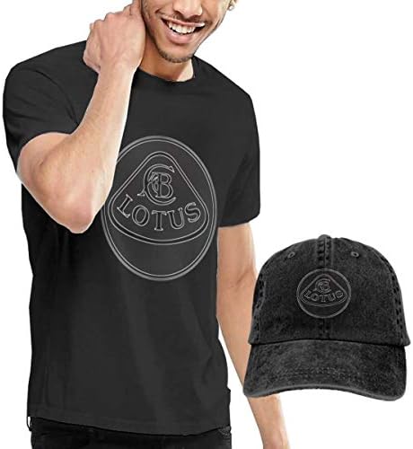 Syins Men Custom Breathable Lotus Car Logo Short Sleeve New T Shirts+Baseball-Cap Black