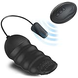 BOMBEX Silicone Bullet Vibrator- Rechargeable Vibrating Massager for Women,Couples or Personal Use, Waterproof & Remote Control Handheld Massager with 10 Intensive Vibrations,Black