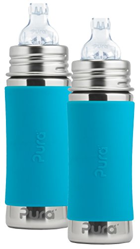 Pura kiki stainless steel toddler sippy bottle with aqu…