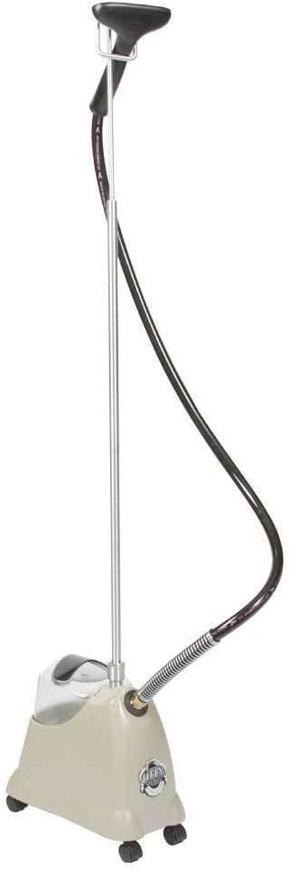 Jiffy J-2000 Beige Garment Steamer, With A Five-Foot Flexible Hose And Easy-Roll Wheel Casters,