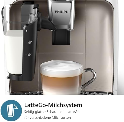 Kaffeevollautomat LatteGo 2300 Serie, Weiß, 4 Spezialitäten