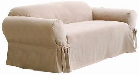 Amazon Com Soft Micro Suede Solid Beige Tan Sofa Slipcover 1