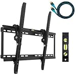 Cheetah Mounts APTMM2B TV Wall Mount Bracket for 20-75" TVs up to VESA 600 and 165lbs, Fits 16" And 24" Wall Studs, and includes a 10' Twisted Veins HDMI Cable and a 6" 3-Axis Magnetic Bubble Level