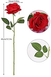 LVEFIT Artificial Rose Flower Red Flowers Red Rose
