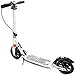 Goplus Folding Kick Scooter for Adult Teen Deluxe Aluminum 2 Big Rubber Wheels Glider Adjustable Height w/Dual Suspension, 220lbs Capacity (White)