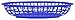 Set of 12 Blue Oval Fast Food / Deli Baskets, 9.25 by 5.67-Inch, Blue (12)