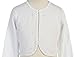 Little Girls Beaded Knit Cotton Bolero Shrug Sweater White Size L (8-10)