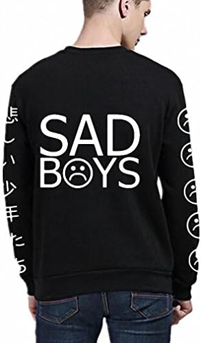 Fashion Yung Lean Hoodie Pullover Cotton YUNG LEAN UNKNOWN DEATH Sad Boys Sweatshirt Men Autumn Winter Streetwear Hoodies black M