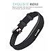 Huishang Flex 2 Accessory Bands for Fitbit Flex 2 / Fitbit flex2, with Chrome Claspor Soft Silicone Bracelet Strap,Wrist Band Adjustable Repalcement (Footprint,Circle,Black)